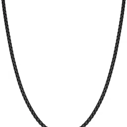 Men Black Box Chain Stainless Steel Neck Chain Stainless Steel Chain-image-5