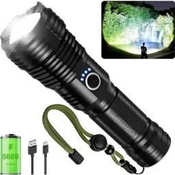 983(ZOOMABLE METAL LED TORCH)5 Modes Flashlight, Super Bright 150 W Torch Torch-image-87