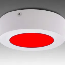 Surface Panel Round Light (8 watts, 10.5 cm x 10.5 cm x 3 cm, Red) Recessed Ceiling Lamp-18