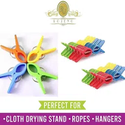 Plastic Cloth Hanging Clips Set of 24 Pieces (2 Dozen) (24 Pcs) Plastic Cloth Clips-image-31