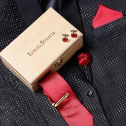 LOUIS STITCH Silk Tie & Cufflink-image-112