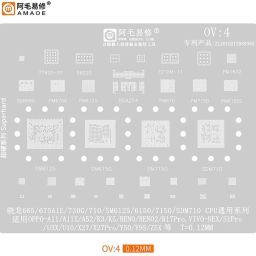 AMAOE OV4 STENCIL SDM710 CPU Reballing Stencil PM670A PM6150L SDR660 PM6125 PMI632 PM7150 Stencil-picture-15