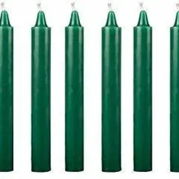 Pack of 10 Pcs Wax Household Green Taper Candles | Green Candles (Pack of 10 Pcs) (5 INCH, 14mm) Candle-image-84