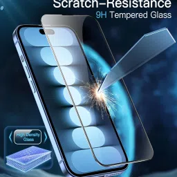 EITANSHA CREATION Edge To Edge Tempered Glass for iPhone 15, Apple iPhone 15, Apple iPhone 16, iPhone 16 image 3
