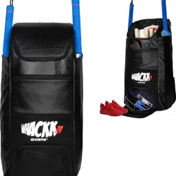 Lara Blk 72L Adult Art Faux leather Cricket Kit Backpack Fit 18" Leg Pad 2 bat-image-25