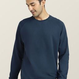 XYXX Men Navy Blue Solid Cruze French Terry Cotton Black Sweatshirt-picture-10