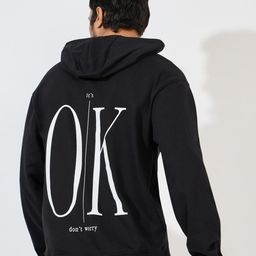 Styli Men Typography Printed Hood Cotton Pullover Ribbed Sweatshirt-picture-16