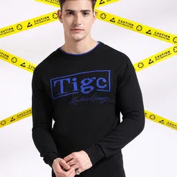 The Indian Garage Co Typography Printed Pullover Acrylic Sweater-image-89
