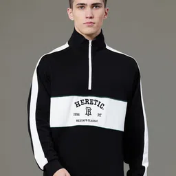 Red Tape Men Colorblocked Graphic Print Cotton Baggy Fit Sweatshirt-image-34