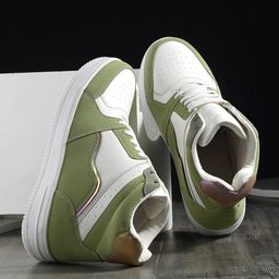 The Roadster Lifestyle Co. Women White & Green Mid Top Lightweight Sneakers-picture-33