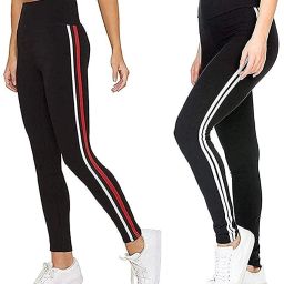 Women Striped Black Track Pants-image-63