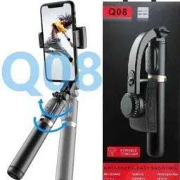 Jaggo Lal Q08 Gimbal-Sleek Design Black Color 3 Axis Gimbal for Mobile, Camera image 5
