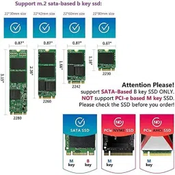 Tobo M.2 to 2.5 inch SATA Enclosure,M.2 SSD to 2.5 inch SATA Adapter with case DDR2 10 GB NVIDIA Chipset 500 bit 3 MHz Graphics Card image 5