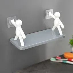 Wall Mounted Shelf Organizer for Bathroom Storage Soap/Shampoo/Hand wash | Plastic Wall Shelf-picture-16
