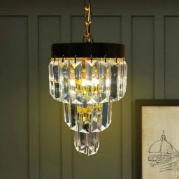 160mm Crystal Chandelier for Home Decor, Jhumar for Ceiling, LED Bulb Included Chandelier Ceiling Lamp-image-69