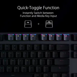 ASUS X807 STRIX SCOPE RX TKL WL D/RD/US Bluetooth Standard Gaming Keyboard with tri-mode connectivity, ROG NX mechanical switches, PBT keycaps image 5
