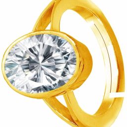 beautiful American Diamond Zircon/Zirconia Stone Pendant For Women & Men Brass Zircon Gold Plated Ring-image-1
