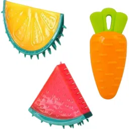 Petfun-Fruity Fun Chew Toy Trio for Pets: Carrot, Orange, Watermelon Rubber, Polyresin Chew Toy, Soft Toy, Rubber Toy For Dog & Cat-image-8