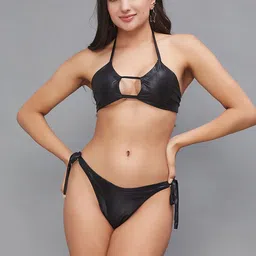 SECRETS BY ZEROKAATA Halter Neck Beach Wear Bikini Set-image-96
