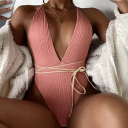 Stylecast X KPOP V-Neck Swim Bodysuit-image-85