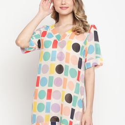 EROTISSCH Printed Relaxed-Fit Cover-Up Swim Dress-picture-50