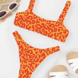 Stylecast X KPOP Abstract Printed Full Coverage Swim Bikini Set-image-59
