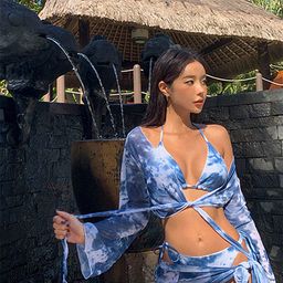 LULU & SKY Printed Halter-Neck Swim Set-image-71