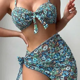 Stylecast X KPOP Floral Printed Shoulder Straps Swim Bikini Set-picture-42