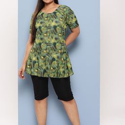 BAESD Leaf Printed Sports Swim Set-4