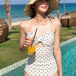 LULU & SKY Polka Dots Printed Bodysuit-image-29