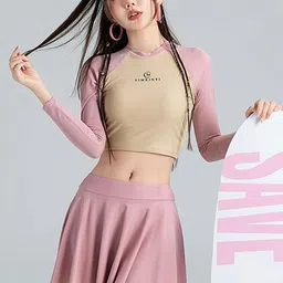 LULU & SKY Typography Printed Top & Skirt Swimset-image-60