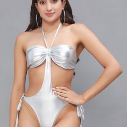 SECRETS BY ZEROKAATA Halter Neck Swim Bodysuit-image-26