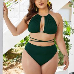 LULU & SKY Backless Lace-String Bikini Set-image-33