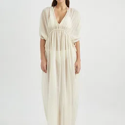 DeFacto Kaftan Cotton Swimwear Cover Up Dress-image-23