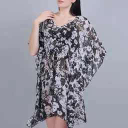 mod & shy Printed Kaftan Swimwear Cover Up Top-image-59