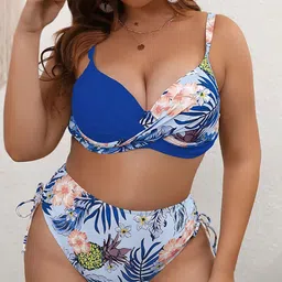 LULU & SKY Plus Size Tropical Printed Swim Bikini Set-picture-33
