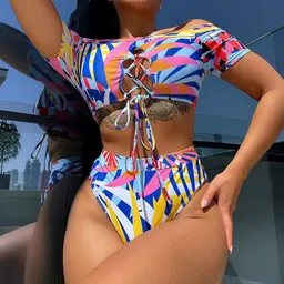Addery Printed Swim Bikini Set-image-16