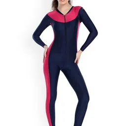 ROVARS V-Neck Colorblocked Legsuit Swimwear-picture-15