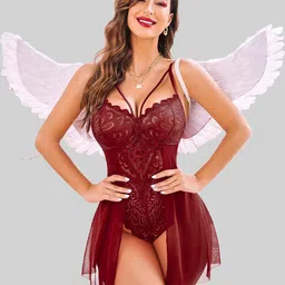 KRENOZ Self Design Net Baby Doll-image-67