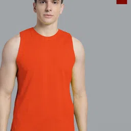 FBAR Pack Of 2 Round Neck Sleeveless Bio-Wash Pure Cotton Innerwear Gym Vest-image-74