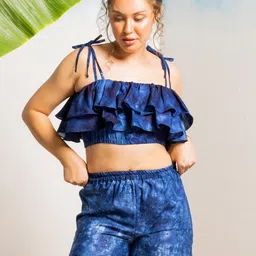 EROTISSCH Printed Two Piece Ruffled Tankini-51