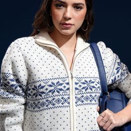 ESPYR By Tokyo Talkies Women High Neck Long Sleeves Cable Knit Sweaters-image-51