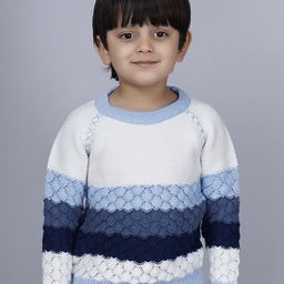 JoE Hazel Boys Colourblocked Raglan Sleeves Acrylic Pullover-image-81