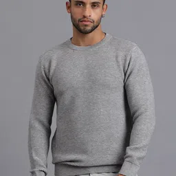 JAVINISHKA Cable Knitted Round Neck Woollen Pullover Sweater-picture-21