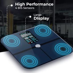 Eagle Smart Bluetooth Weighing Scale for Body Weight with 200kg Capacity, BMI Digital Weighing Machine with Large LCD Display & 15 Body Composition Monitor Sync with Mobile App, Black image 5