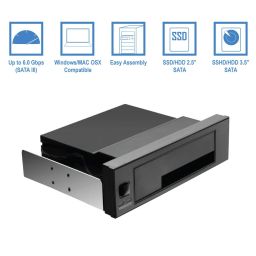 Kingwin Universal Hot Swap Mobile Rack For 2.5" or 3.5" SSD/HDD, Internal Tray-Less SATA Hard Drive Backplane Enclosure, Support SATA I/II/III & SAS I/II 6Gbps and [Optimized for 2.5" or 3.5" SSD/HDD] image 4