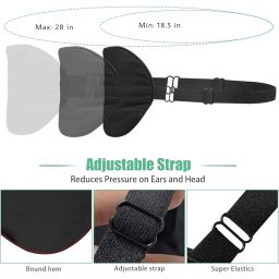 VALKYRIE Super Soft & Comfortable Eye Mask for Sleeping with Adjustable Strap Sleeping Mask Blind Fold For Travelling Sleep Mask Pad Suitable For All Family Members Sleeping Eye Mask Blind Folds (BLCKVLVT) image 2