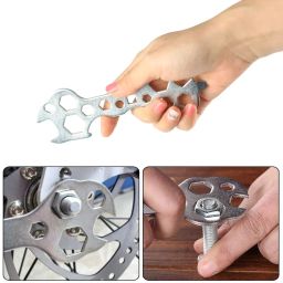 LORWADIYA Cycle Tool Set 13 in 1 Spanner, Spoke Key, Valve and Freewheel Tool Bicycle Repair Tools Combo image 3