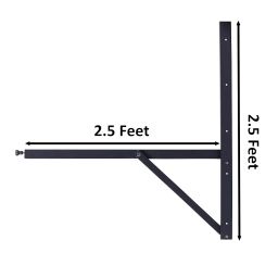 Heavy Duty Wall Mountable Folding Dining Table Brackets with Collapsible Hinges, It is Perfect for Study,Office, Home Computer Tables (Only Brackets with Screws and Screw Plugs) (2.5ft) image 3