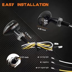 MIKANIX Bullet Shape Front/Rear Turn Signal LED Indicator Fog Light | Spot Light Universal For All Bikes (Pack of 4) image 3